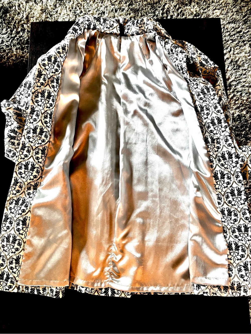 Vintage ambition Black and White Chic Patterned Print button down Jacket size S